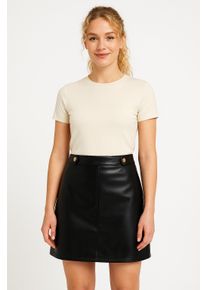 Only Imitatieleren rok ONLISABEL HW FAUX LEATHER SKIRT PNT dames leren & imitatieleren rokken maat S (36) zwart
