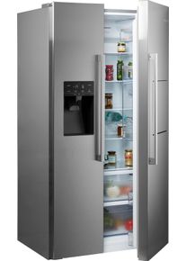 Bosch Side-by-side KAG93AIEP No Frost, Super Koelen, XXL-capaciteit, LED-Licht, vrijstaande koelkasten zilver(kleur)