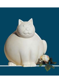 Gilde Decoratief figuur Kat Molli, crèmewit Decoratief object, dierfiguur, hoogte 30 cm, van keramiek, woonkamer (1 stuk) beelden & sculpturen beige