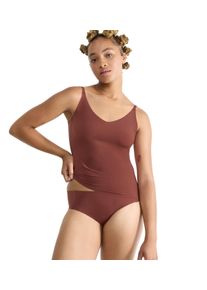 Sloggi Hemd ZERO Feel 2.0 smalle bandjes, v-hals, zacht, zonder beugel dames bodyshaping maat L bruin
