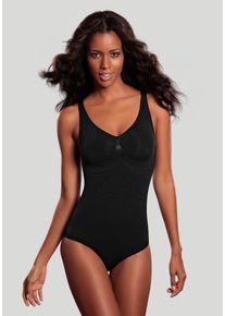 Lascana Shaping-body NAADLOOS met fijn gebreide bloemenrank, shapewear body, basic dames bodyshaping maat M (40/42) zwart
