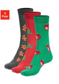 John Devin Sokken met verschillende kerstmotieven (set, 3 paar) jongens sokken maat 39-42 multicolor