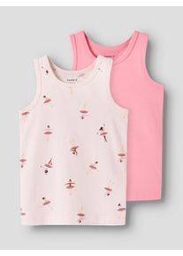 name it Hemd NMFTANK TOP 2P BALLARINA NOOS (2 stuks) meisjes ondergoed maat 104 roze