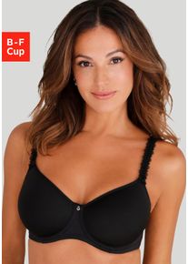 Nuance Minimizer-bh met beugel & lichte spacer-cups, met speelse kanten bandjes dames minimizer bh's maat B zwart
