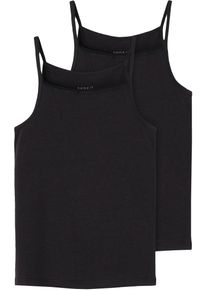 name it Hemd NKFSTRAP TOP 2P (set, 2 stuks) meisjes ondermode maat 116 zwart