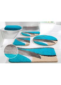 my home Badmat Magnus, badmat, badkamer tapijt meerkleurig, badmat, badmatten ook als 2-delige set & rond badmatten maat 8 blauw