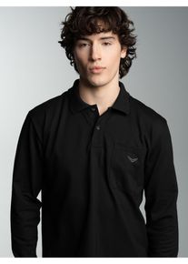 TRIGEMA Poloshirt TRIGEMA Poloshirt (1-delig) heren t-shirts maat L zwart