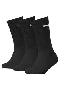 Puma Sokken Puma KIDS CREW SOCK 3P Junior met klassieke rib (3 paar, 3 paar) kinderen sokken maat 27-30 zwart