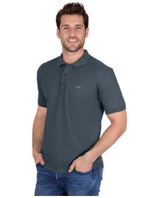 TRIGEMA Poloshirt TRIGEMA Poloshirt (1-delig) heren t-shirts maat S grijs