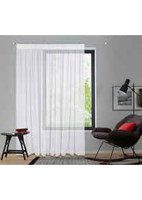 my home Gordijn DOLLY Transparant, geweven, polyester (1 stuk) kant & klaar gordijnen maat 2 wit