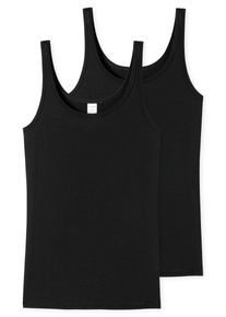 Schiesser Hemd Modal Essentials Single jersey, zacht, elastisch dames armloze tops maat 38 zwart