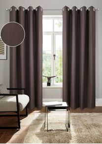 Bruno Banani Gordijn Lagan set van 2, geweven, microvezel, verschillende maten, effen kleur, bestseller (2 stuks) kant & klaar gordijnen maat 1 bruin