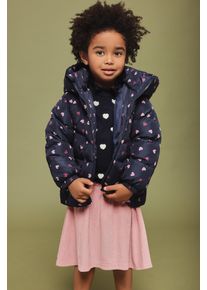 Blue Seven Gewatteerde jas in schattige hartjes-alloverprint meisjes winterjassen maat 116 blauw