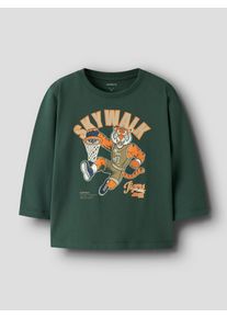 name it T-shirt NMMLINCOM LS NREG TOP BOX jongens t-shirts maat 110 groen