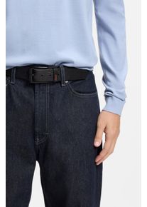 Hugo Leren riem Geffrey Sz40 met doornsluiting, logo op de lus heren riemen maat 85 zwart