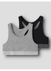 name it Hemd NKFSHORT TOP 2P NOOS (set, 2 stuks) meisjes bh's maat 116 zwart