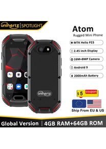 In Stock Unihertz ATOM World's Mini Rugged Smartphone 4GB 64GB Android 9 Octa Core 2.45 inch Unlocked Cellphone 2000mAh NFC