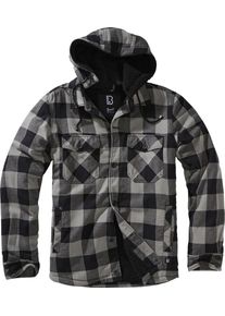 Brandit Lumberjack Winter, zip hoodie , color: Black/Light Grey , size: 6XL