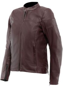 Dainese Itinere, leren jas vrouwen , kleur: Donkerrood , maat: 52