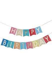 Ginger Ray Guirlande multicolore "Happy Birthday" 3m