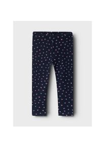 name it, Damen, Leggings &raquo;innen angeraut NMFDAVINA SWEAT FLEECE LEGGING&laquo;, Dark Sapphire AOP:HEART, N-Gr, 122 -N-Gr, Dark Sapphire AOP:HEART, Leggings 