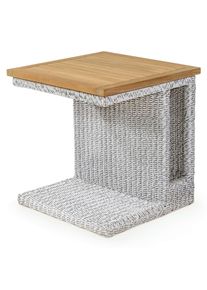 Garland Polyrattan Beistelltisch Havanna Weiß/Grau