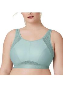 Glamorise, Sport-BH, Reggiseno Sportivo in Maglia Traspirante (36 C), Grün
