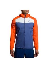 Brooks Running, Herren, Laufjacke, High Point Waterproof Jacket (L), Blau, L
