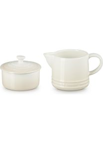 Le Creuset Zucker- Und Milchset Meringue, Milchkanne, Weiss