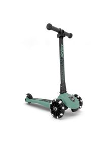 Scoot and Ride Kinderscooter , Dunkelgr&uuml;n , Metall, Kunststoff , 72x24 cm , EN 71 , Hinterrad-Reibungsbremse, Aluminium-Rahmen, h&ouml;henverstellbarer Lenker, Anti-&Uuml;berschlag-Vorrichtung, R&auml;der mit LED-Licht, faltbarer Lenker , Spielzeug, Kinderfahrzeuge