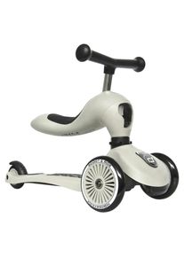 Scoot and Ride Laufrad/Kinderscooter 2in1 , Hellgrau , Metall, Kunststoff , 24x37x55 cm , unisex , h&ouml;henverstellbarer Lenker, weicher Sitz, Anti-&Uuml;berschlag-Vorrichtung , Spielzeug, Kinderfahrzeuge