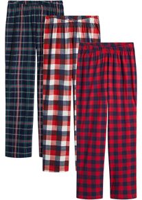 bonprix Femei Pantaloni de pijama (3buc.), albastru, 48/50