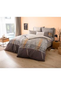 wäschepur unisex Bettwäsche in sesam ,Größe 40x80/135x200 cm, Witt, 100% Baumwolle