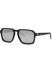Philipp Plein Sport, Herren, Sportbrille, SSP030 U28P (Matt Schwarz, Silber verspiegelt), Schwarz