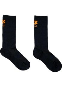 Fox, Sportsocken, Foxsox Logo Coolmax Socken, black, L/XL (L/XL), Schwarz