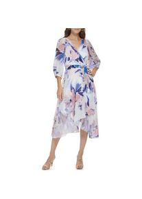 DKNY, Damen, Kleider, Vestito Asimmetrico Avvolgente Floreale, Mehrfarbig, (10XL)