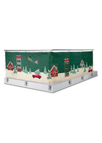 Tchibo - Balkon-Sichtschutz mit Weihnachts-Print - silber