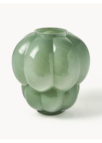 AYTM Wazon ze szkła dmuchanego Uva, W 35 cm Zielony Szkło Ø 32 x W 35 cm