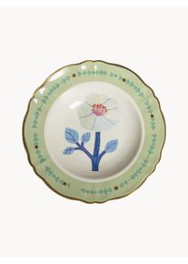 Bitossi Home Handmade Porcelain Pasta Plate Botanica Blue, Green, White China Ø 23 cm