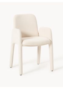 Krzesło z tapicerowanym siedziskiem Selena Beżowy Włókno syntetyczne S 59 x G 56 cm | Westwing Collection