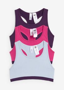 bonprix Podprsenkový top s mäkkou bavlnou (5 ks), fialová, 176/182