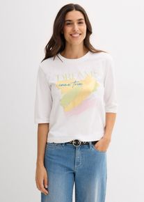 bonprix Femei Tricou din bumbac organic 100%, alb, 40/42