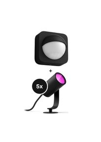 PHILIPS Hue Led Spot Lily Basis Kit 5-pack + Outdoor Sensor