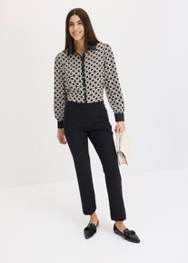 Satinblus - svart - storlek 44 - bonprix