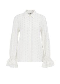 WE Fashion Kvinnor Blus silver / vit Storlek XS