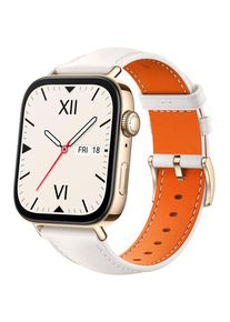 Smartwatch Huawei Watch Fit 3, Gold Body, White Leather Strap