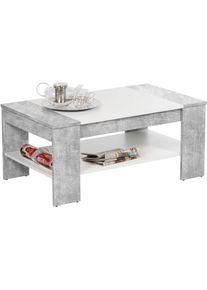 Stolkom , Couchtisch »Finley mit Ablageboden, Eiche Sonoma Weiß, BxHxT 100x44x58 cm« Couchtisch, OTTOs Choice, Schubladenfront mit Lamellen-Optik,...