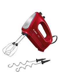 Bosch , Handmixer »MFQ2420R CleverMixx Knethaken, Rührbesen, Edelstahl« 400 W spülmaschinenfest, 4 Stufen, Turbostufe, rot , Deep red