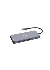 Verbatim Verbatim 8 Port USB 2.0, USB 3.0 USB A, USB C Hub, USB Bus Powered, 140 x 55.4 x 15mm - 32154