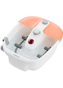 Medisana, Fu&szlig;bad &raquo;FS 883&laquo; Vibrationsmassage, W&auml;rmefunktion, Sprudel-und Warmhaltefunktion, Wei&szlig;, Kunststoff, 3 wechselbare Pedik&uuml;reaufs&auml;tze(